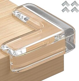 Godworks Table, Bad Corner Protector, Baby Safety, Proofing, V Shape Silicon Corner 5 Pcs  (Transparent)