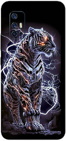 Yug Emporium VIVO V17 3D BLACK PANTHER  DESIGN PATTERN  THEME BACK SKIN STICKERS (Mobile Back Cover, Black)