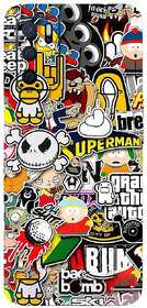 Yug Emporium OPPO A16 3D CARTOON DESIGN PATTERN CARTOON THEME BACK SKIN STICKERS. (Mobile Back Cover, Multicolor)