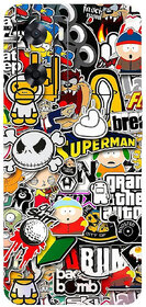 Yug Emporium OPPO A57 4G 2022 3D CARTOON DESIGN PATTERN CARTOON THEME BACK SKIN STICKERS. (Mobile Back Cover, Multicolor)