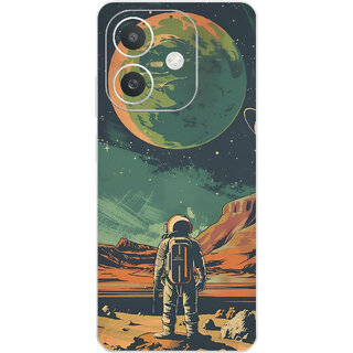                       Yug Emporium Back Skin Wrap For Oppo A3x Premium Quality Full Coverage (Space Moon) (Mobile Back Cover, Multicolor)                                              