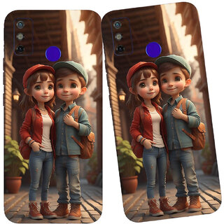 Yug Emporium Tecno Spark 6 Go Mobile Skin Sticker ( 3D Bestfriend Couple Theme STICKERS) (Mobile Back Cover, Multicolor) Yug Emporium Tecno Spark 6 Go Mobile Skin Sticker ( 3D Bestfriend Couple Theme STICKERS) (Mobile Back Cover, Multicolor)
