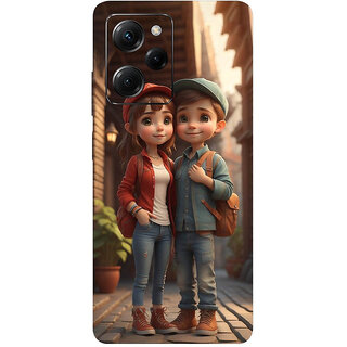                       Yug Emporium Poco X5 Pro 5G 5G Mobile Skin Sticker ( 3D Bestfriend Couple Theme STICKERS) (Mobile Back Cover, Multicolor)                                              