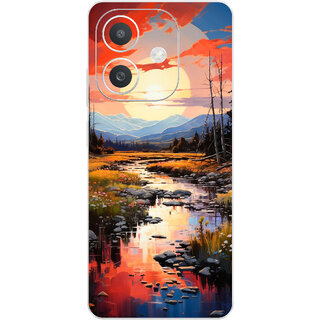 Yug Emporium Back Skin Wrap For Oppo A3x Premium Quality Full Coverage (Morning theme) (Mobile Back Cover, Multicolor) Yug Emporium Back Skin Wrap For Oppo A3x Premium Quality Full Coverage (Morning theme) (Mobile Back Cover, Multicolor)