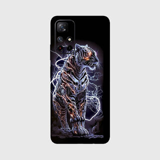                       Yug Emporium REDMI NOTE 11T  3D BLACK LION, CRAFTING THE KING OF BEASTS (Mobile Back Cover, Black)                                              