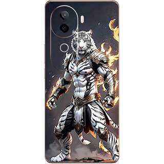                       Yug Emporium Back Skin Wrap For iQOO Z9s 5G Premium Quality Full Coverage (3D  Fire Lion) (Mobile Back Cover, Multicolor)                                              