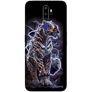                       Yug Emporium OPPO A9 2020  3D BLACK PANTHER  DESIGN PATTERN  THEME BACK SKIN STICKERS (Mobile Back Cover, Black)                                              