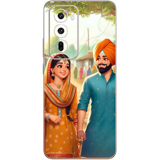 Yug Emporium Back Skin Wrap For Oppo Reno 12 5G Premium Quality Full Coverage(Punjabi Couple) (Mobile Back Cover, Multicolor) Yug Emporium Back Skin Wrap For Oppo Reno 12 5G Premium Quality Full Coverage(Punjabi Couple) (Mobile Back Cover, Multicolor)