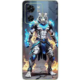                       Yug Emporium Motorola Edge 40 Angry Lion Leather Premium Theme Full Back & Side Coverage (Back Cover Multicolor)                                              