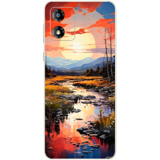 Yug Emporium Moto E13 Morning View Scenery 9D Premium Theme Full Back & Side Coverage (Back Cover Multicolor) Yug Emporium Moto E13 Morning View Scenery 9D Premium Theme Full Back & Side Coverage (Back Cover Multicolor)