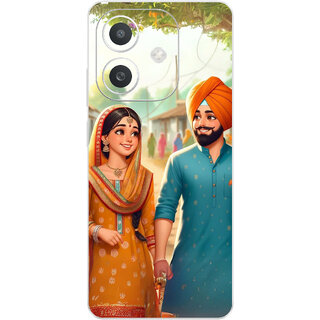 Yug Emporium Back Skin Wrap For Oppo A3x Premium Quality Full Coverage (Punjabi Couple) (Back Cover Multicolor) Yug Emporium Back Skin Wrap For Oppo A3x Premium Quality Full Coverage (Punjabi Couple) (Back Cover Multicolor)