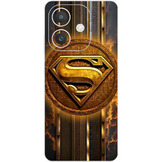                       Yug Emporium Back Skin Wrap For Oppo A3x Premium Quality Full Coverage (Superman Logo theme) (Back Cover Multicolor)                                              