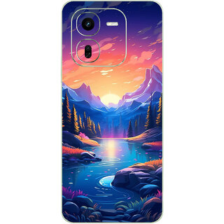                       Yug Emporium Back Skin Wrap For iQOO Z9X 5G Premium Quality Full Coverage (Sunset view) (Back Cover Multicolor)                                              