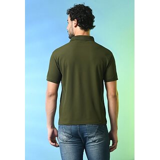 New Men PrintCultr Solid Men Polo Neck Polyester Green T-Shirt 2025 at ShopCircuit | ONDC