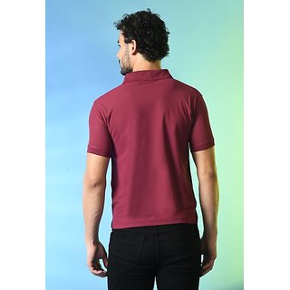 Trendy Men PrintCultr Solid Men Polo Neck Polyester Brown T-Shirt 2025 at ShopCircuit | ONDC