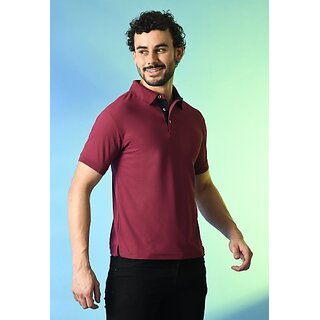 Trendy Men PrintCultr Solid Men Polo Neck Polyester Brown T-Shirt 2025 at ShopCircuit | ONDC