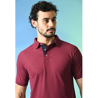 Trendy Men PrintCultr Solid Men Polo Neck Polyester Brown T-Shirt 2025 at ShopCircuit | ONDC
