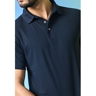 New Men PrintCultr Solid Men Polo Neck Polyester Blue T-Shirt 2025 at ShopCircuit | ONDC