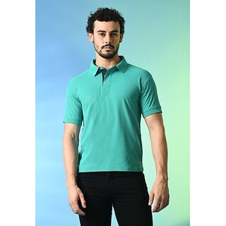 Premium Men PrintCultr Solid Men Polo Neck Polyester Blue T-Shirt 2025 at ShopCircuit | ONDC