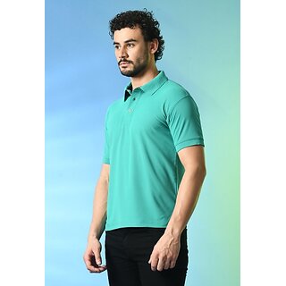 Premium Men PrintCultr Solid Men Polo Neck Polyester Blue T-Shirt 2025 at ShopCircuit | ONDC