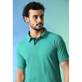 Premium Men PrintCultr Solid Men Polo Neck Polyester Blue T-Shirt 2025 at ShopCircuit | ONDC