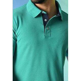 Premium Men PrintCultr Solid Men Polo Neck Polyester Blue T-Shirt 2025 at ShopCircuit | ONDC