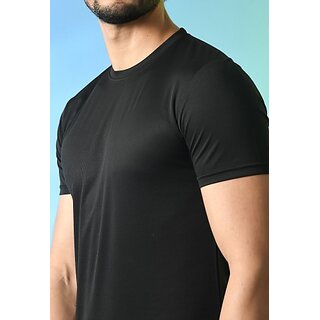 Best Men PrintCultr Solid Men Round Neck Polyester Black T-Shirt 2025 at ShopCircuit | ONDC
