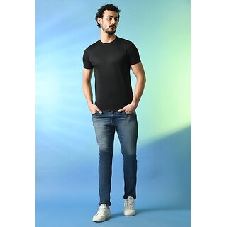 Best Men PrintCultr Solid Men Round Neck Polyester Black T-Shirt 2025 at ShopCircuit | ONDC