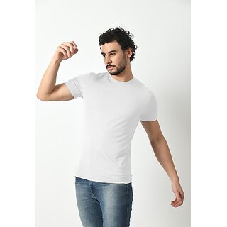 Luxurious Men PrintCultr Solid Men Round Neck Polyester White T-Shirt 2025 at ShopCircuit | ONDC