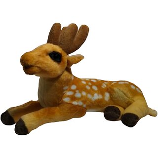 Deer Soft Toy for Kids Realistic Plush Animal Toy Cuddly Stuffed Deer with Antlers Gift for Baby Boys Girls Deer Soft Toy for Kids Realistic Plush Animal Toy Cuddly Stuffed Deer with Antlers Gift for Baby Boys Girls