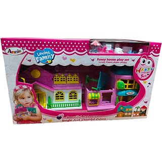Funny House Doll Set for Girls Mini Dollhouse Toy with Furniture Bright Colorful Family Play Set Pretend Play Ki Funny House Doll Set for Girls Mini Dollhouse Toy with Furniture Bright Colorful Family Play Set Pretend Play Ki