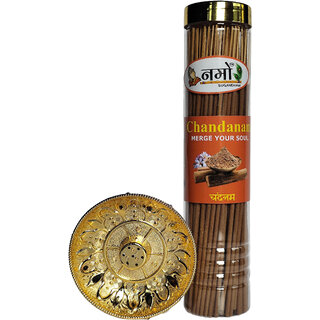                      Chandanam Agarbatti / Incense sticks 250 grams with free stand                                              