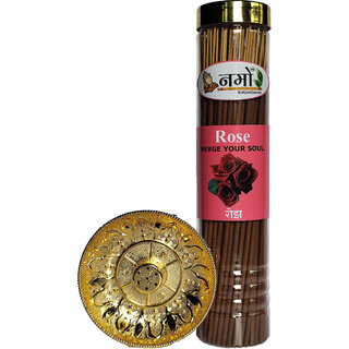                       Rose Agarbatti / Incense sticks 250 grams with free stand                                              