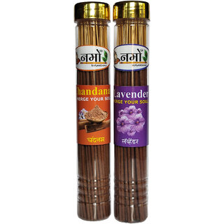                       Chandanam  Lavender Agarbatti Pack of 2- (100 grams each) with free stand                                              