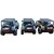 Mini Military Beast  Set of 3 Die-Cast Army Jeeps (Pull Back, Durable Build)