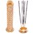 Stainless Steel Incense Stick Holder With Ash Catcher & Dhoop Holder Ideal For Home (Set of 1 Copper) Round