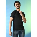 PrintCultr Solid Mens Round Neck Polyester Black T-Shirt
