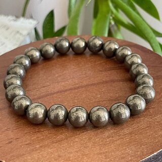 Pyrite Bracelet 8mm Gemstone Beads Stretch Stacking Bracelet Healing Balance Positive Energy Bracelet Mother's Day Pyrite Bracelet 8mm Gemstone Beads Stretch Stacking Bracelet Healing Balance Positive Energy Bracelet Mother's Day