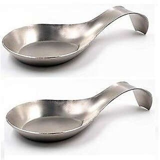i WARE KkitchenCare Stainless Steel Spoon Rest Holder (Silver) Set of 2 i WARE KkitchenCare Stainless Steel Spoon Rest Holder (Silver) Set of 2