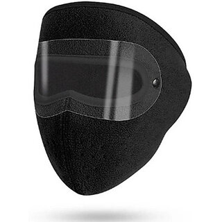 Winter Windproof Fleece Face Mask with Removable Lens | Full Face Protection Decorative Mask(Black, Pack of 1) Winter Windproof Fleece Face Mask with Removable Lens | Full Face Protection Decorative Mask(Black, Pack of 1)