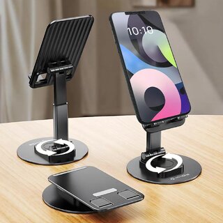 Desktop Adjustable Foldable Mobile Phone Stand Dock Tabletop Mount, Aluminum Stand for Table Bed Compatible with All S Desktop Adjustable Foldable Mobile Phone Stand Dock Tabletop Mount, Aluminum Stand for Table Bed Compatible with All S