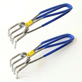 i WARE Stainless Steel Wire Tong Pakkad Utensil Holder, Kitchen Pincers with Grip (21cm) (Blue) (Set of 2) i WARE Stainless Steel Wire Tong Pakkad Utensil Holder, Kitchen Pincers with Grip (21cm) (Blue) (Set of 2)