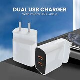 Voltrexon 30W 2 Port Mobile Wall Charger with Inbuilt Mobile Stand  10..