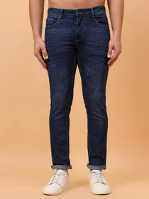 Meghz Mid Rise Slim Fit Dark Blue Jeans for Mens