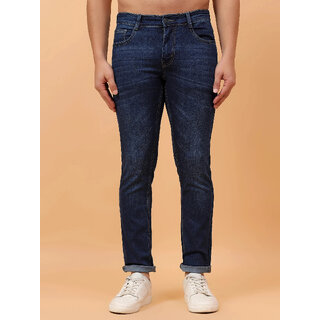 Meghz Mid Rise Slim Fit Dark Blue Jeans for Mens