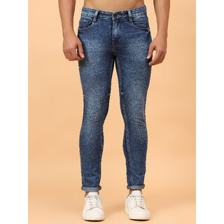Meghz Mid Rise Slim Fit Blue Jeans for Mens