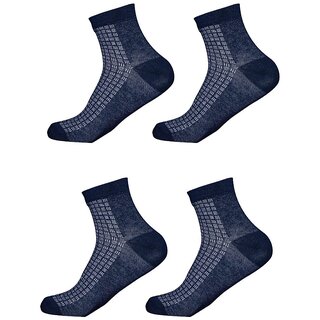                       Ribbify Stylish Cotton Socks for Men  Pack of 2 Blue                                              