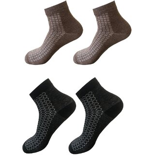                       Ribbify Stylish Cotton Socks for Men  Pack of 2 Multicolor                                              