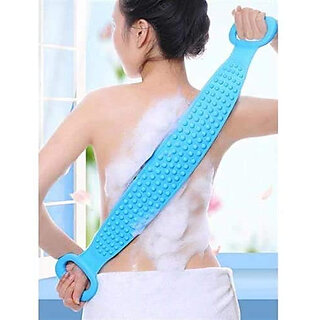                       PRANJAL ENTERPRISE Silicone Body Scrubber/Bath Body Cleaning Belt/Skin Brush Belt For Skin/Bathing/Body Dirt Removal For                                              