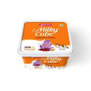                       My Dreem Milky Cube Mawa Mithai  Milk  Kesar Flavored Sweets Bar - 70 Pieces  Pack of 2 (Each Contain 35 Pieces)                                              
